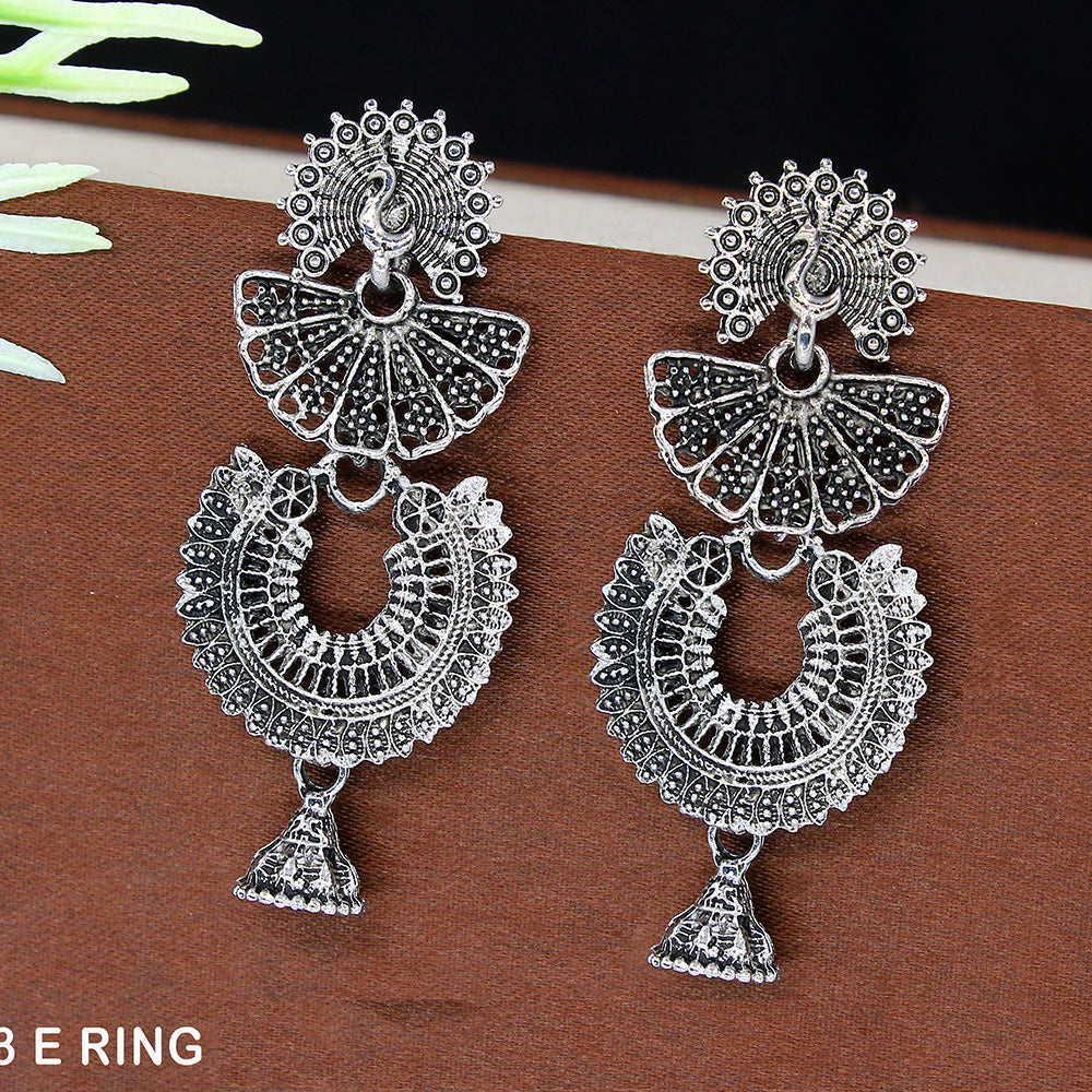 Mahavir Oxidised Plated Dangler Earrings