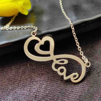 Urthn Infinity Heart Shape Chain Pendant - 113114611RG (Pack Of 6)