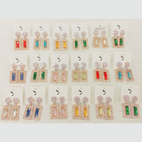 Dhwani Gold Plated Crystal Stone And Austrian Stone Dangler Earrings