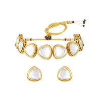 Asmitta Gold Plated Kundan Necklace Set