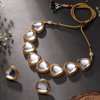 Asmitta Gold Plated Kundan Necklace Set