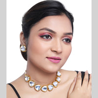 Asmitta Gold Plated Kundan Necklace Set