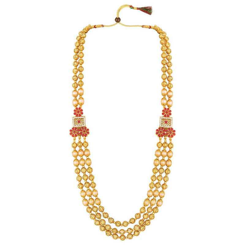 Asmitta Gold Plated Long Necklace Set