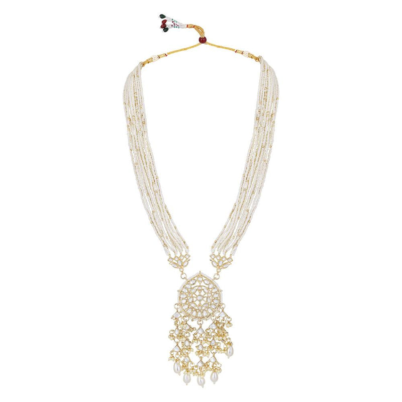 Asmitta Gold Plated Kundan Long Necklace Set