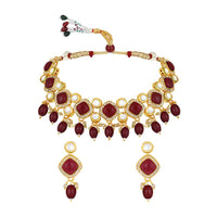 Asmitta Gold Plated Kundan Necklace Set