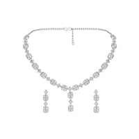 Asmitta Silver Plated Austrian Stone Necklace Set