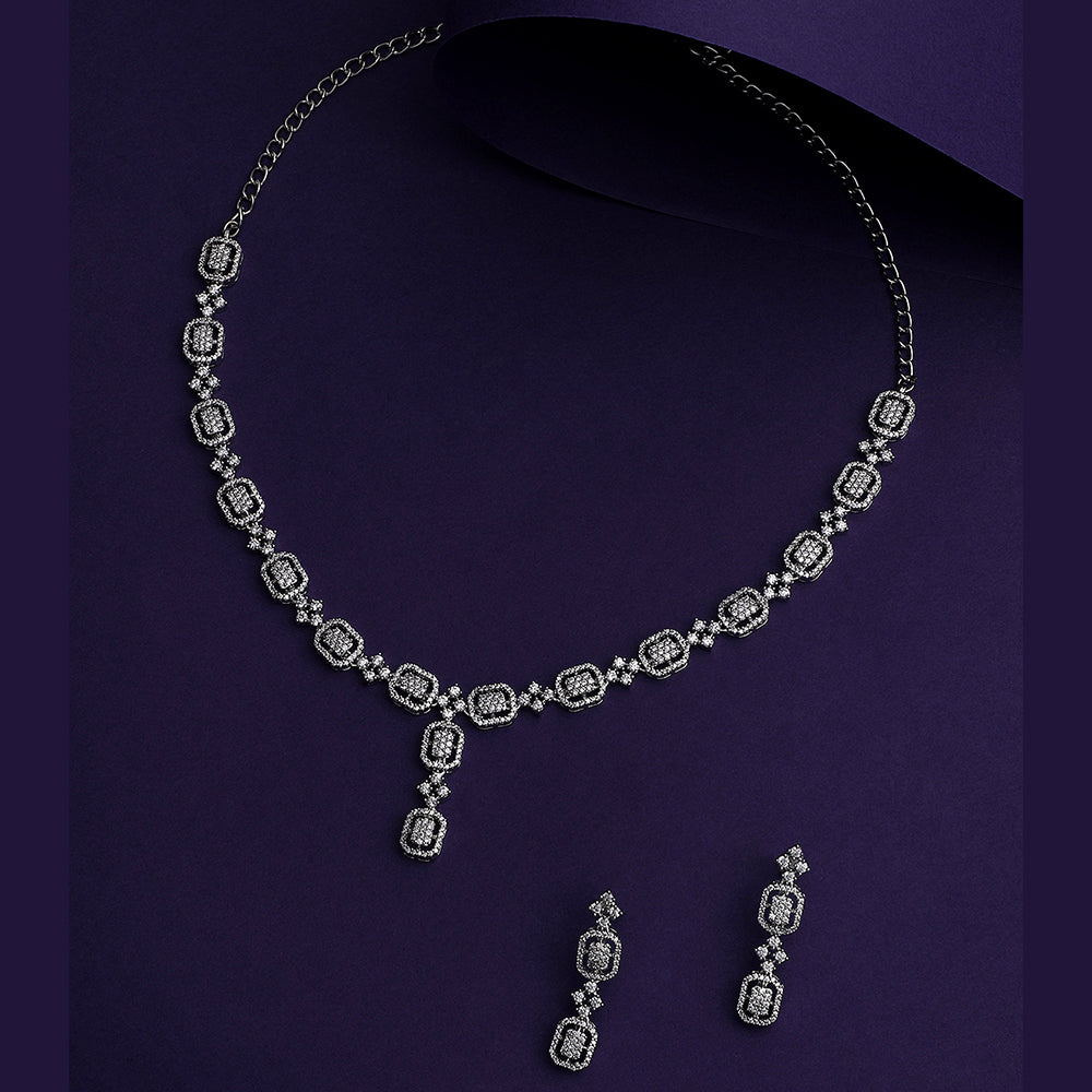 Asmitta Silver Plated Austrian Stone Necklace Set