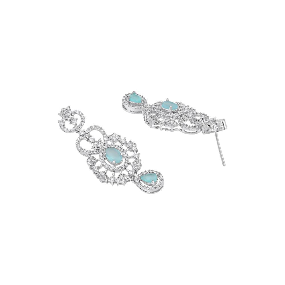 Asmitta Silver Plated AD Stone Necklace Set