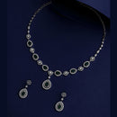 Asmitta Silver Plated AD Stone Necklace Set