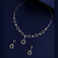 Asmitta Silver Plated AD Stone Necklace Set