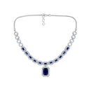 Asmitta Silver Plated AD Necklace Set