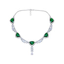 Asmitta Silver Plated AD Necklace Set