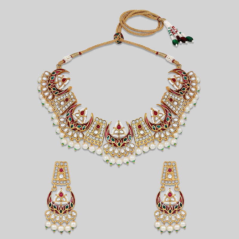 Asmitta Kundan And Meenakari Necklace Set
