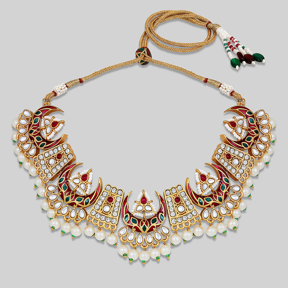 Asmitta Kundan And Meenakari Necklace Set