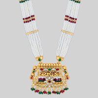 Asmitta Kundan And Pearl Long Necklace Set