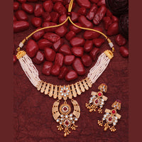 Asmitta Gold Plated  Kundan Necklace Set