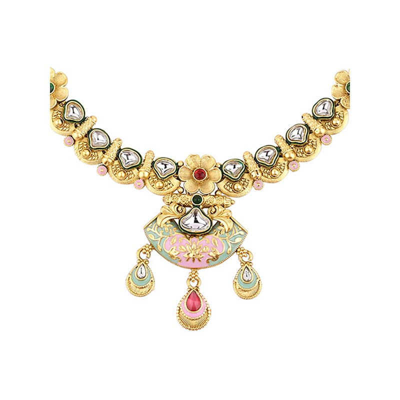 Asmitta Kundan And Meenakari Necklace Set