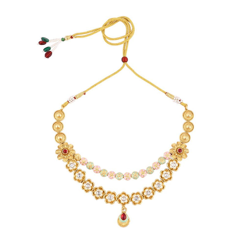 Asmitta Kundan And Meenakari Necklace Set