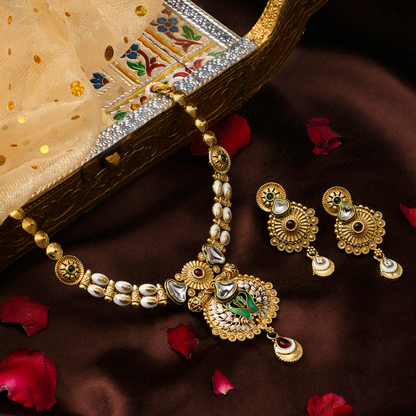 Asmitta Kundan And Meenakari Necklace Set