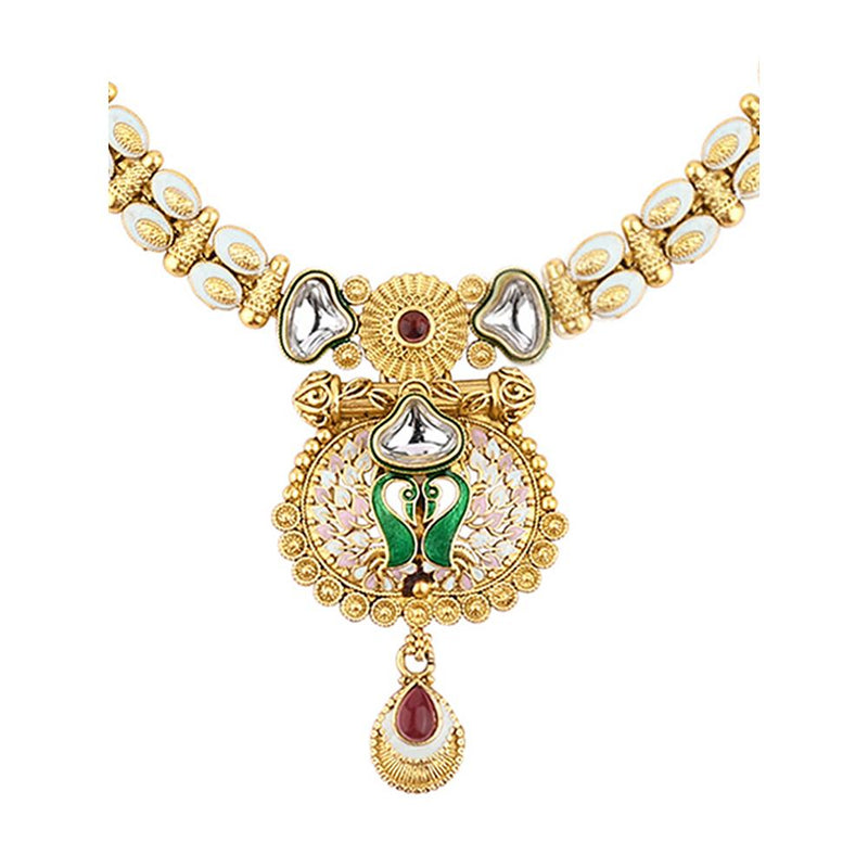 Asmitta Kundan And Meenakari Necklace Set