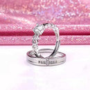 Asmitta Rhodium Plated Couple Ring - Special Gift For Someone Special