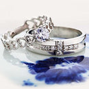 Asmitta Rhodium Plated Couple Ring - Special Gift For Someone Special