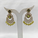 Param Jewel Glam Gold Plated Crystal Stone And Beads Dangler Earrings (Assorted Color)