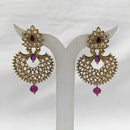 Param Jewel Glam Gold Plated Crystal Stone And Beads Dangler Earrings (Assorted Color)