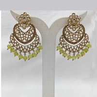 Param Jewel Glam Gold Plated Crystal Stone And Beads Dangler Earrings (Assorted Color)