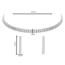 Etnico Cubic Zirconia American Diamond Necklace & Earrings Jewellery Set for Women