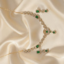 Etnico Gold Plated Traditional Designer Necklace Set with Earrings
