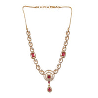 Etnico Gold Plated Traditional Designer Necklace Set with Earrings