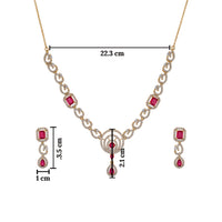 Etnico Gold Plated Traditional Designer Necklace Set with Earrings