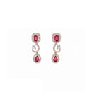 Etnico Gold Plated American Diamond Cubic Zirconia Necklace Set with Earrings