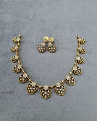 LAFZ Sparkling Floral Link Necklace Set