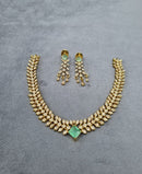 LAFZ Emerald Leafy Link Necklace Set