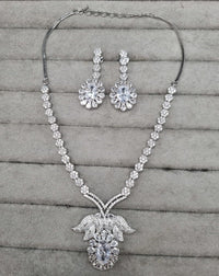 LAFZ  Sparkling White Stone AD Jewellery Set
