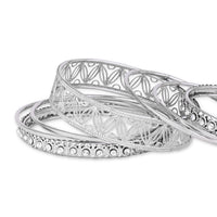 Etnico Navratri Ethnic Stylish Latest Fashion Silver Plated Stone Work Bangles Set For Women(ADB528)