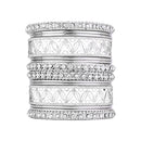 Etnico Navratri Ethnic Stylish Latest Fashion Silver Plated Stone Work Bangles Set For Women(ADB528)