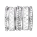 Etnico Navratri Ethnic Stylish Latest Fashion Silver Plated Stone Work Bangles Set For Women(ADB528)