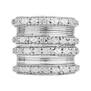 Etnico Navratri Ethnic Stylish Latest Fashion Silver Plated Bangles Set For Women (ADB532)