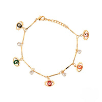 Etnico Gold Plated Design Bracelet with Pearls for Women (Traditional 3)