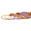 Etnico Traditional Velvet Handcrafted Jhumka Detailing Bridal Bangle Set for Women