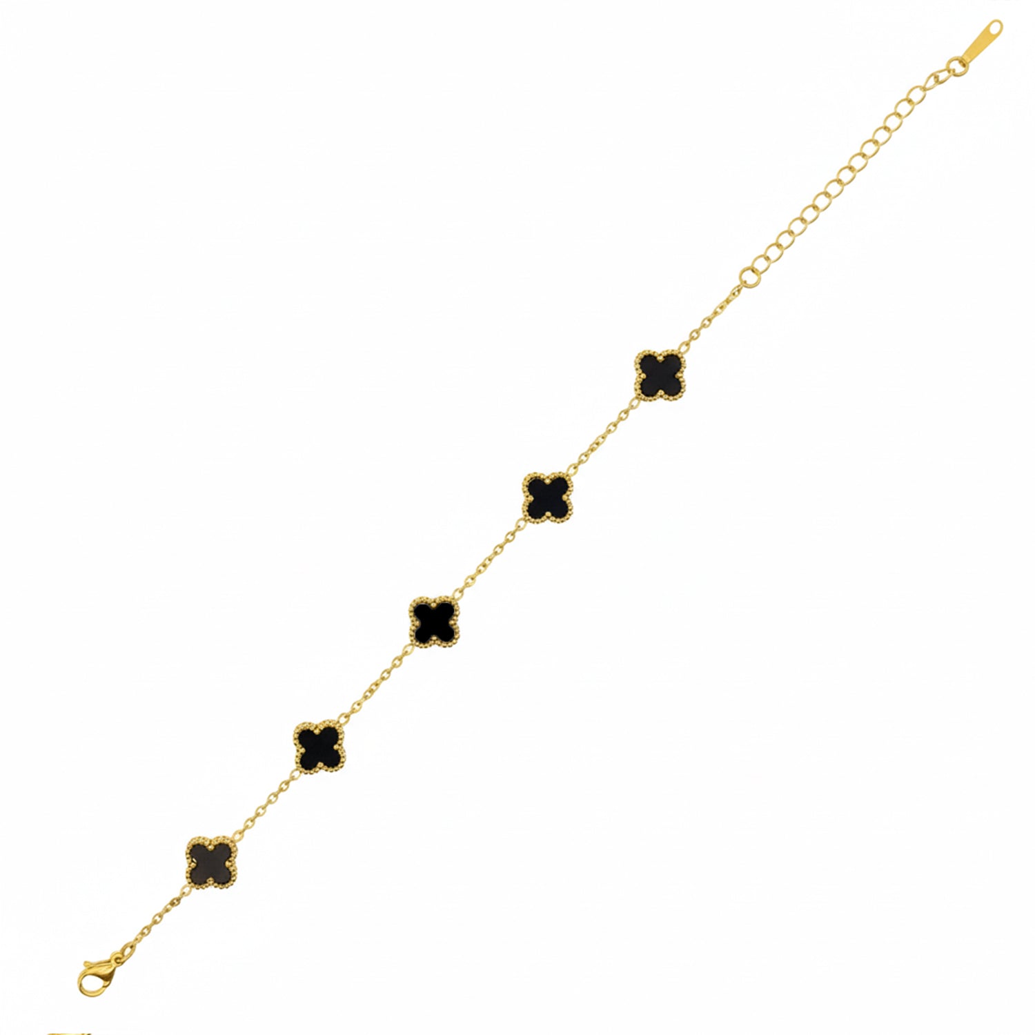 Etnico Gold Plated Fashion Stylish Clover Bracelet for Women
