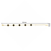 Etnico Gold Plated Fashion Stylish Clover Bracelet for Women