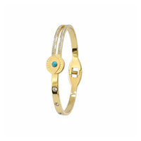 Etnico Gold Plated Fashion Stylish Evil Eye Bracelet for Women