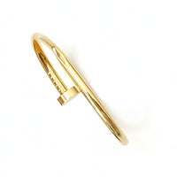 Etnico Gold Plated Fashion Stylish Nail Design Bracelet for Women