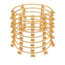 Etnico Traditional Kashmiri 8 Bangle Set for Women | Ethnic Ghungroo Design Stackable Bangles