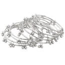 Etnico Traditional Kashmiri 8 Bangle Set for Women | Ethnic Ghungroo Design Stackable Bangles