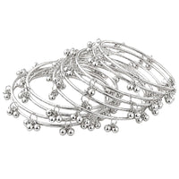 Etnico Traditional Kashmiri 8 Bangle Set for Women | Ethnic Ghungroo Design Stackable Bangles